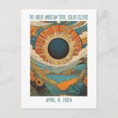 CARTE POSTALE PERSONNALISABLE : ECLIPSE SUR LE LAC (Devant)