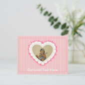 Carte postale personnalisable Eyelet Lace Heart (Debout devant)