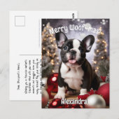 Carte Postale Personnalisable Festif Frenchie Harmony (Devant / Derrière)
