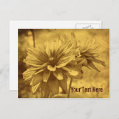 Carte postale personnalisable Fleurs de Faisée vin (Devant / Derrière)