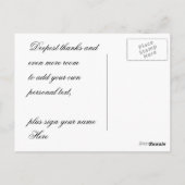 Carte postale personnalisable Merci (Dos)