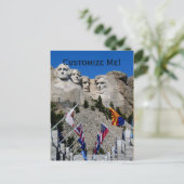 Carte Postale Personnalisable Mt Rushmore Souvenir (Debout devant)