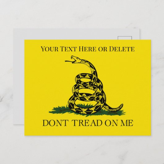 Carte Postale Personnalisable Ne pas filtrer sur moi Snake Gadsd (Devant / Derrière)