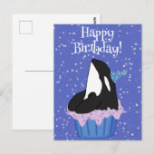 Carte Postale Personnalisable Orca Killer Whale Anniversaire (Devant / Derrière)
