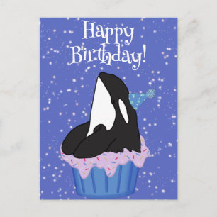 Carte Postale Personnalisable Orca Killer Whale Anniversaire