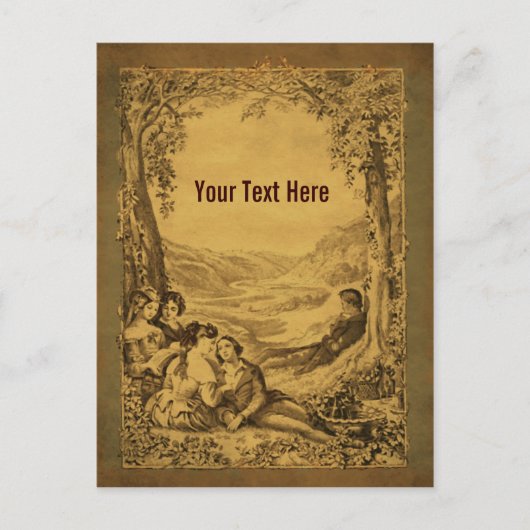 Carte postale personnalisable Pique-nique Couples  (Devant)