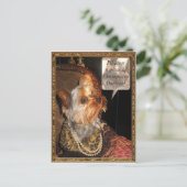 Carte postale personnalisable pour la soirée de fê (Debout devant)