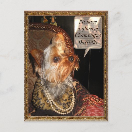 Carte postale personnalisable pour la soirée de fê (Devant)