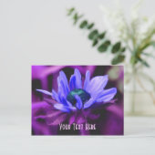 Carte Postale Personnalisable Purple Daisy Floral (Debout devant)