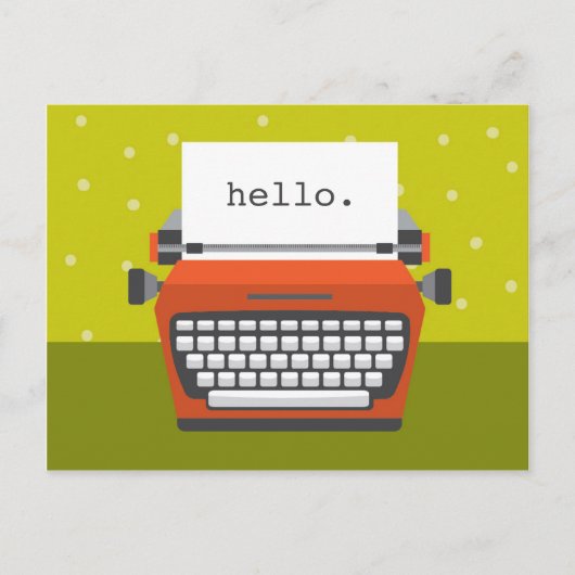 Carte postale personnalisable Retro Orange (Devant)