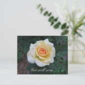 Carte postale Personnalisable Rose Jaune (Debout devant)