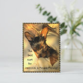 Carte postale personnalisable Sleepy Yorkie (Debout devant)