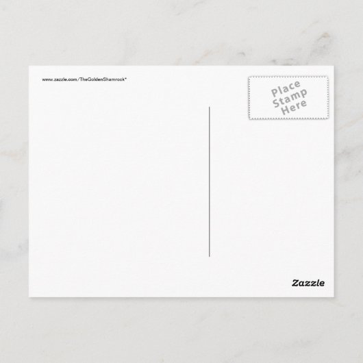 Carte Postale PERSONNALISABLE St. Patrick's Day Design (Dos)