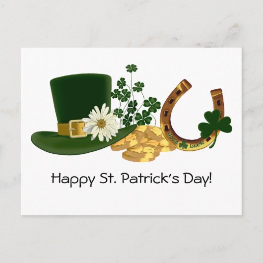 Carte Postale PERSONNALISABLE St. Patrick's Day Design (Devant)