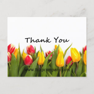 Carte postale personnalisable Tulips Thank-You
