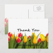 Carte postale personnalisable Tulips Thank-You (Devant / Derrière)