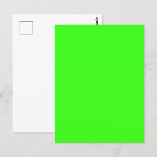 Carte postale personnalisable vert néon