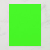 Carte postale personnalisable vert néon (Devant)