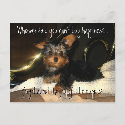 Carte postale personnalisable Yorkie Happiness (Devant)