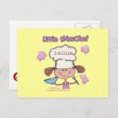Carte Postale Personnalisation de Little Miss Chef (Devant / Derrière)