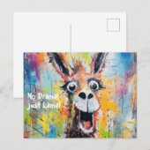 Carte Postale Personnalisation du Drama Lama | Hipster (Devant / Derrière)