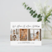 Carte Postale Personnalisé 4 Photos Noir Blanc Décontracté Scrip (Debout devant)