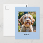 Carte Postale Personnalisé Animal de Compagnie Chien Chat Nom ph (Devant / Derrière)