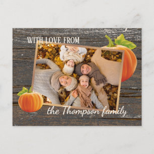 Carte Postale Personnalisé Avec Amour Pour Thanksgiving Holiday 