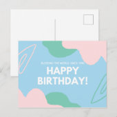 Carte Postale Personnalisé - BÉNÉFICIER DU MONDE DEPUIS ... (Devant / Derrière)