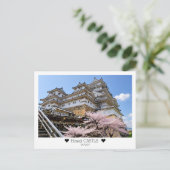 Carte Postale Personnalisé, Château de Himeji avec Sakura (Debout devant)