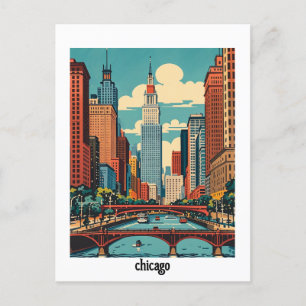 Carte Postale personnalisé Chicago Illinois