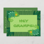 Carte Postale Personnalisé - Connexions Caméléon Vert (Devant / Derrière)