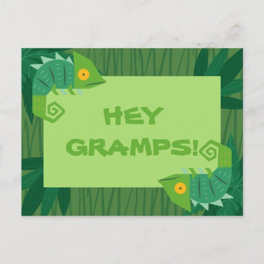 Carte Postale Personnalisé - Connexions Caméléon Vert (Devant)