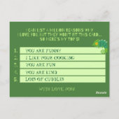 Carte Postale Personnalisé - Connexions Chameleon Vert (Dos)