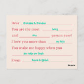 Carte Postale Personnalisé - Connexions de caractères (Dos)