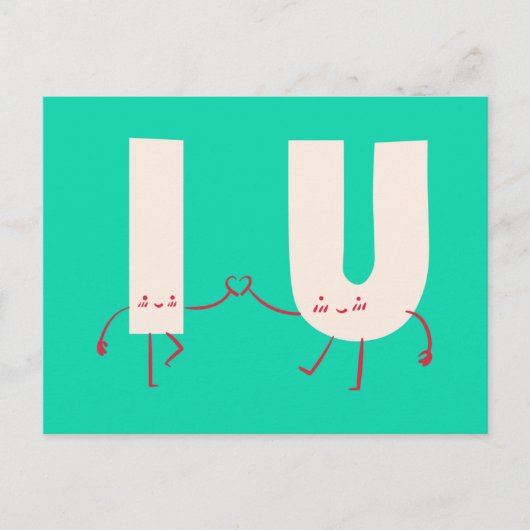 Carte Postale Personnalisé - Connexions de caractères (Devant)