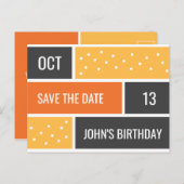 Carte Postale Personnalisé - Date d'anniversaire à save the date (Devant / Derrière)