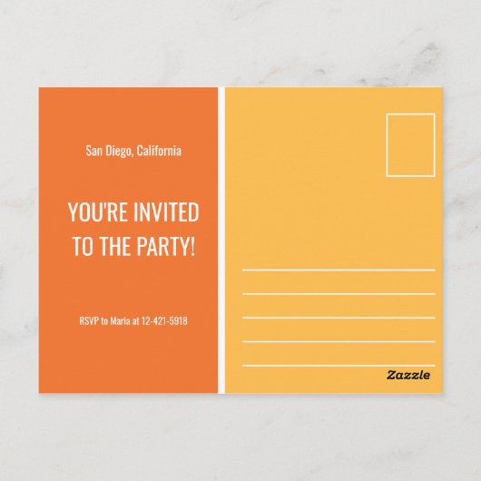 Carte Postale Personnalisé - Date d'anniversaire en gras à point (Dos)