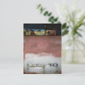 Carte Postale personnalisé de luxe rose et blanc (Debout devant)