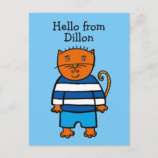 Carte Postale Personnalisé Dillon le chat (Devant)