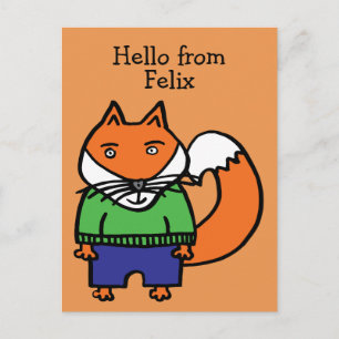 Carte Postale Personnalisé Felix le Fox