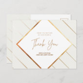 Carte Postale Personnalisé - Foliing Motif Fancy Merci (Devant / Derrière)