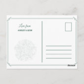 Carte Postale Personnalisé - Gravure florale Élégant Merci (Dos)