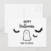 Carte Postale Personnalisé Halloween bon ami fantôme (Devant / Derrière)