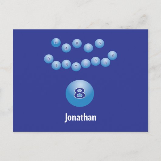 Carte Postale Personnalisé Happy 8th Birthday Bouncing Balls (Devant)