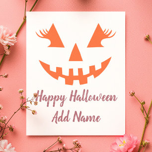 Carte Postale Personnalisé Happy Halloween Jack-o'-lantern Citro