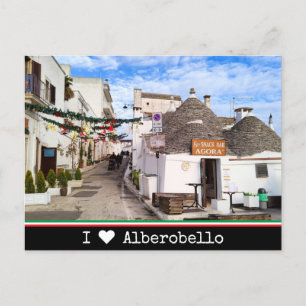 Carte Postale Personnalisé, I ♥ Alberobello, Apulia