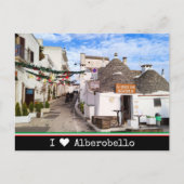 Carte Postale Personnalisé, I ♥ Alberobello, Apulia (Devant)