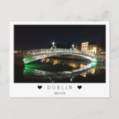 Carte Postale Personnalisé, Liffey river à Dublin, Irlande (Devant)