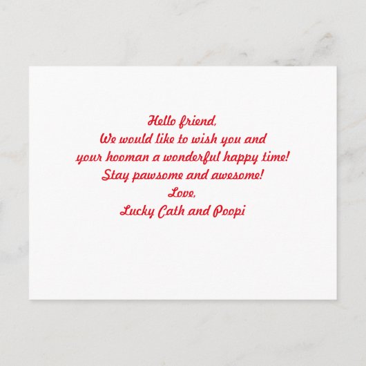 Carte Postale Personnalisé Mignon Rouge Coeurs Stylish Photo (Dos)